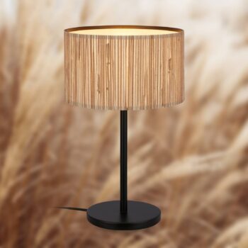 Stolná lampa Slama, prírodná farba, morská tráva, výška 42 cm