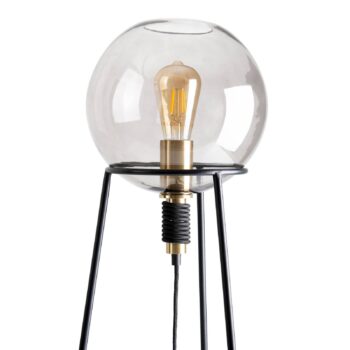 Stolná lampa Stelo tienidlo tvar sklenenej gule