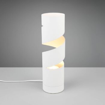 Stolná lampa Stream, biela, výška 35 cm, kov, GU10