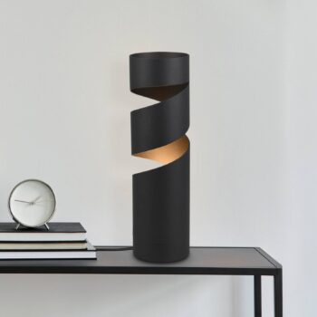 Stolná lampa Stream, čierna, výška 35 cm, kov, GU10
