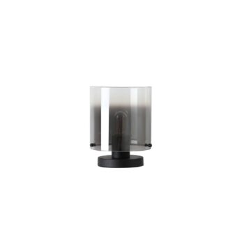 Stolná lampa Sweden, čierna/dymovo sivá, oceľ, sklo, E27