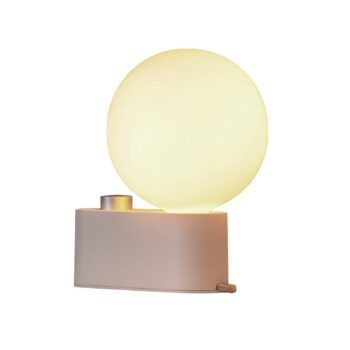 Stolná lampa Tala Hliník, guľa, stmievanie, kriedovo biela