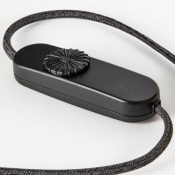 Stolná lampa Tala Knuckle, lampa z opálového skla, orech