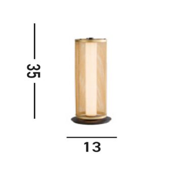 Stolná lampa Thread LED, zlatá farba, 3-stupňová stmievateľná, oceľ
