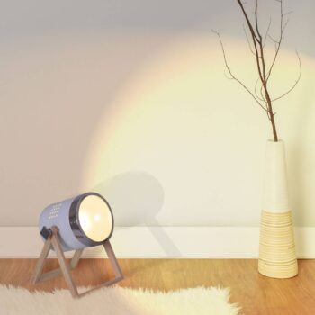 Stolná lampa Tim bielo-strieborná