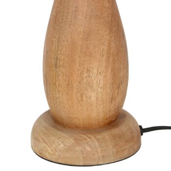 Stolná lampa Toba, juta, drevo, prírodný povrch