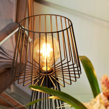 Stolná lampa Torri Mix, čierna, kov, 41 cm, E27