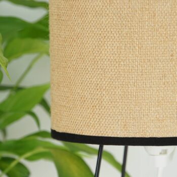 Stolná lampa Trixi s drôteným rámom hnedá/čierna, látka