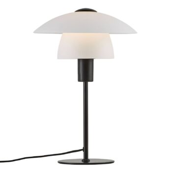 Stolná lampa Verona, biela a čierna