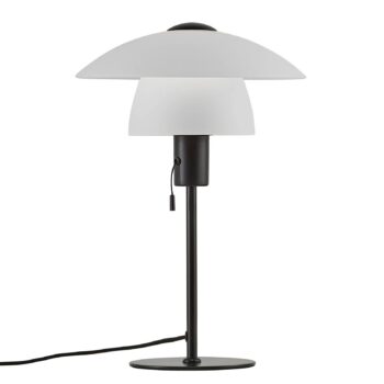 Stolná lampa Verona, biela a čierna