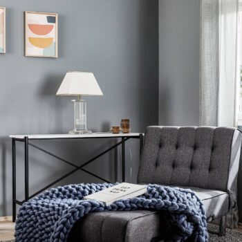 Stolná lampa Veronique široký podstavec krém/zlatá