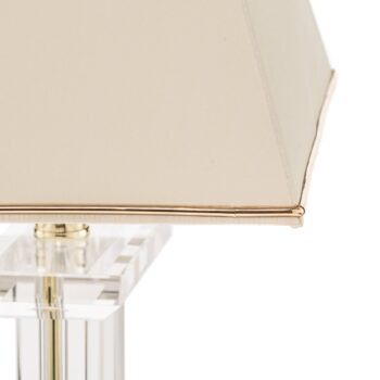 Stolná lampa Veronique široký podstavec krém/zlatá