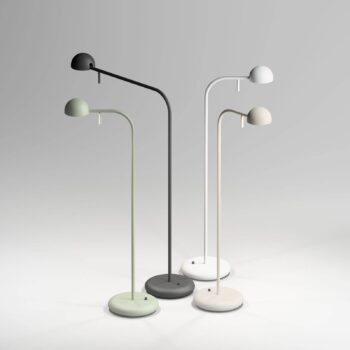 Stolná lampa Vibia Pin 1655 LED, dĺžka 40 cm, čierna