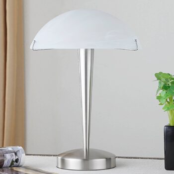 Stolná lampa Viola dotykový vypínač matný nikel