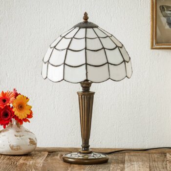 Stolná lampa Wiebke v štýle Tiffany
