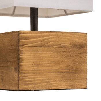 Stolná lampa Woody s dreveným podstavcom 12cmx12cm