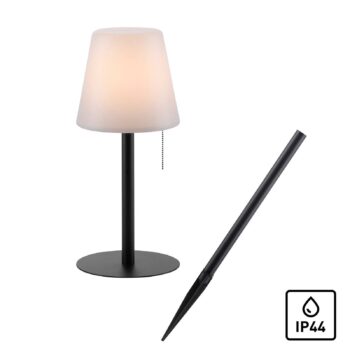 Stolová LED Keno, hrot, šnúrový vypínač, batéria