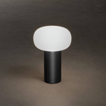 Stolová LED lampa Antibes IP54 batéria RGBW čierna