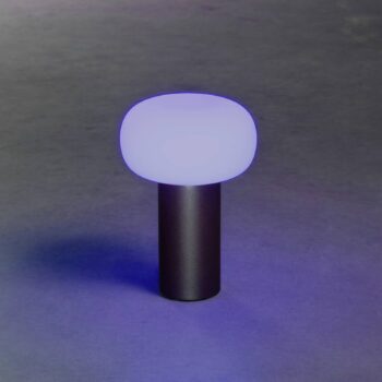Stolová LED lampa Antibes IP54 batéria RGBW čierna