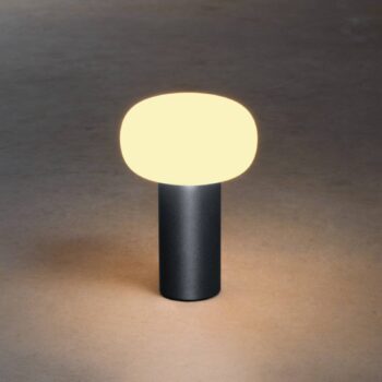 Stolová LED lampa Antibes IP54 batéria RGBW čierna