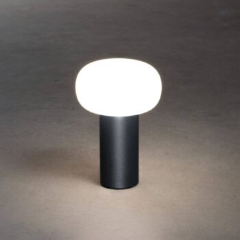 Stolová LED lampa Antibes IP54 batéria RGBW čierna