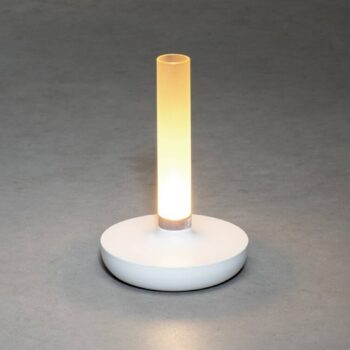 Stolová LED lampa Biarritz IP54 batéria CCT biela