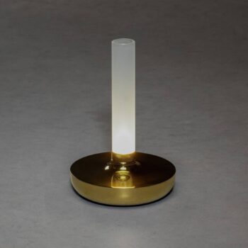 Stolová LED lampa Biarritz IP54 batéria CCT zlatá
