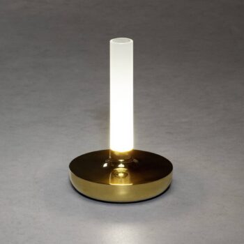 Stolová LED lampa Biarritz IP54 batéria CCT zlatá
