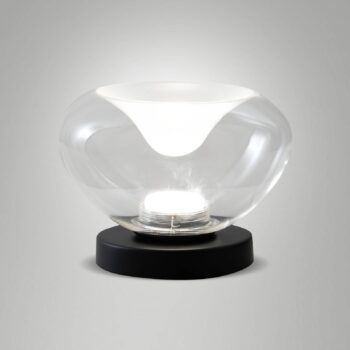 Stolová LED lampa Brena, číra, sklo, CCT, stmievateľné