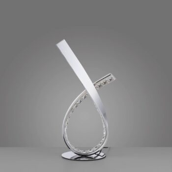 Stolová LED lampa Brilla, stmievateľná, chróm