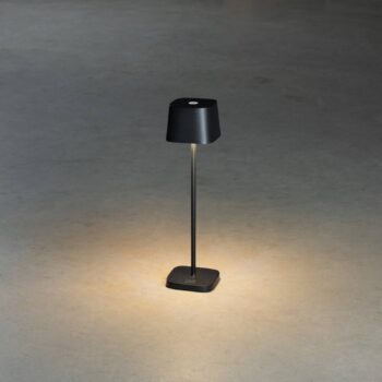 Stolová LED lampa Capri-Mini do exteriéru, čierna