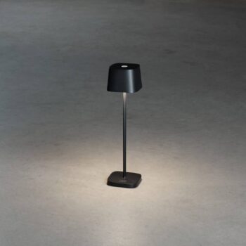 Stolová LED lampa Capri-Mini do exteriéru, čierna