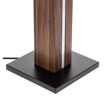 Stolová LED lampa Envostar Eldder v orechovej dyhe