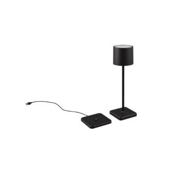 Stolová LED lampa Fernandez, stmievač a CCT čierna