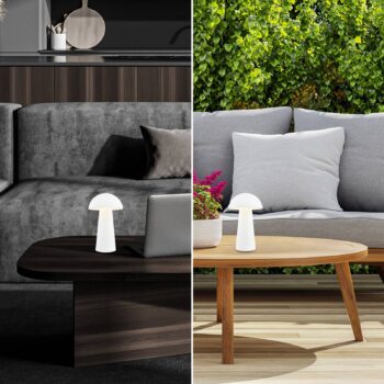 Stolová LED lampa, Fungo Mini, biela, dotyková, plast