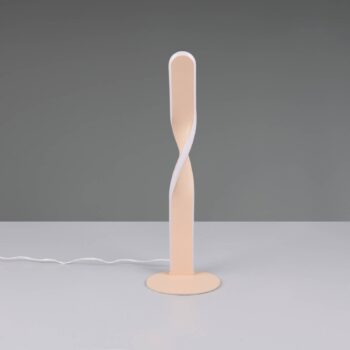 Stolová LED lampa Ginko, piesková, kov, výška 40,5 cm