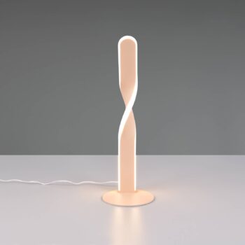 Stolová LED lampa Ginko, piesková, kov, výška 40,5 cm