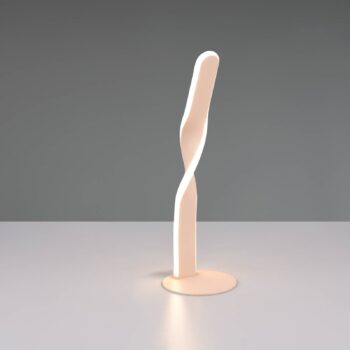 Stolová LED lampa Ginko, piesková, kov, výška 40,5 cm
