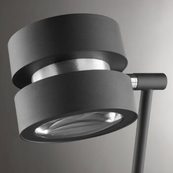 Stolová LED lampa Glow-Sphere, výška 61 cm, čierna, kov