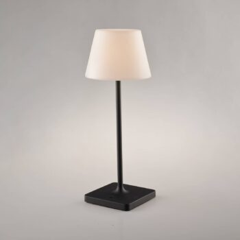 Stolová LED lampa Jammin batérie, stmievač, čierna