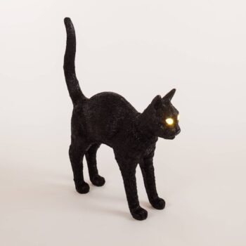 Stolová LED lampa Jobby The Cat, čierna