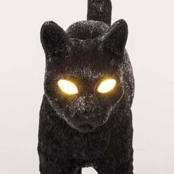 Stolová LED lampa Jobby The Cat, čierna