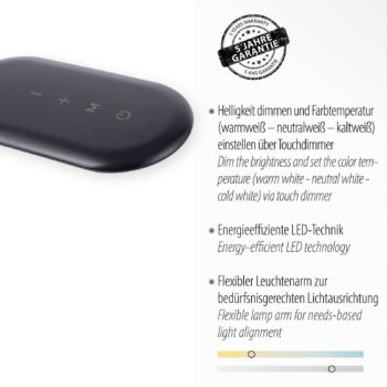 Stolová LED lampa Kelly, CCT stmievateľná