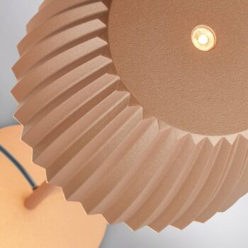 Stolová LED lampa Loca, hnedá, výška 36 cm, kov/plast