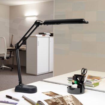 Stolová LED lampa MAULatlantic, čierna, výška 41 cm, stojan