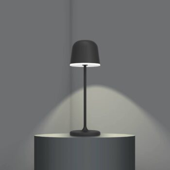 Stolová LED lampa Mannera s batériou, čierna