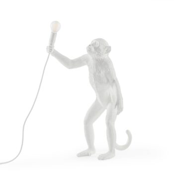 Stolová LED lampa Monkey Lamp, biela, stojacia