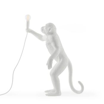 Stolová LED lampa Monkey Lamp, biela, stojacia