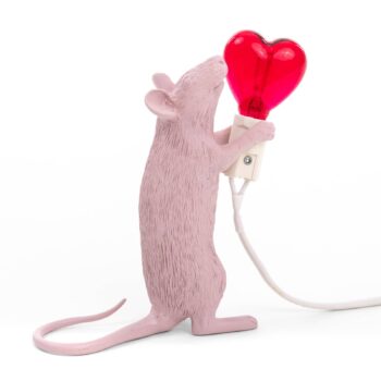 Stolová LED lampa Mouse Lamp USB Valentine biela