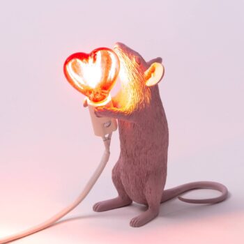 Stolová LED lampa Mouse Lamp USB Valentine biela